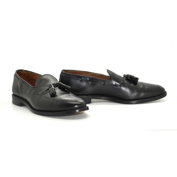 B0 Auth ALLEN EDMONDS Grayson Black Leather Tassel Loafer Shoes Size 9B $425 - Picture 1 of 7